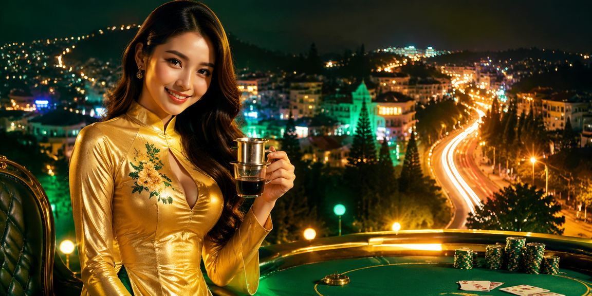 Người chơi mặc áo dài tham gia trò chơi bài tại Đà Lạt, hình ảnh văn hóa Việt Nam